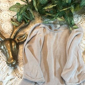 H&M Basic Sweater 3/4 Sleeve Oversized Beige Large